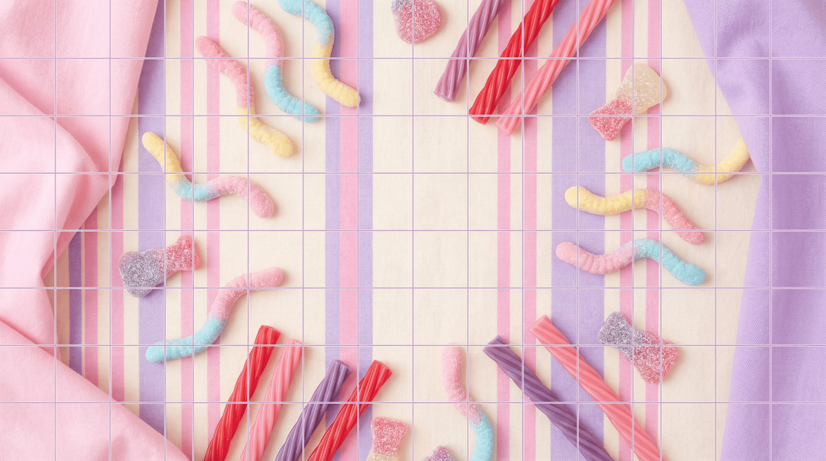 Colorful Swedish candy spread