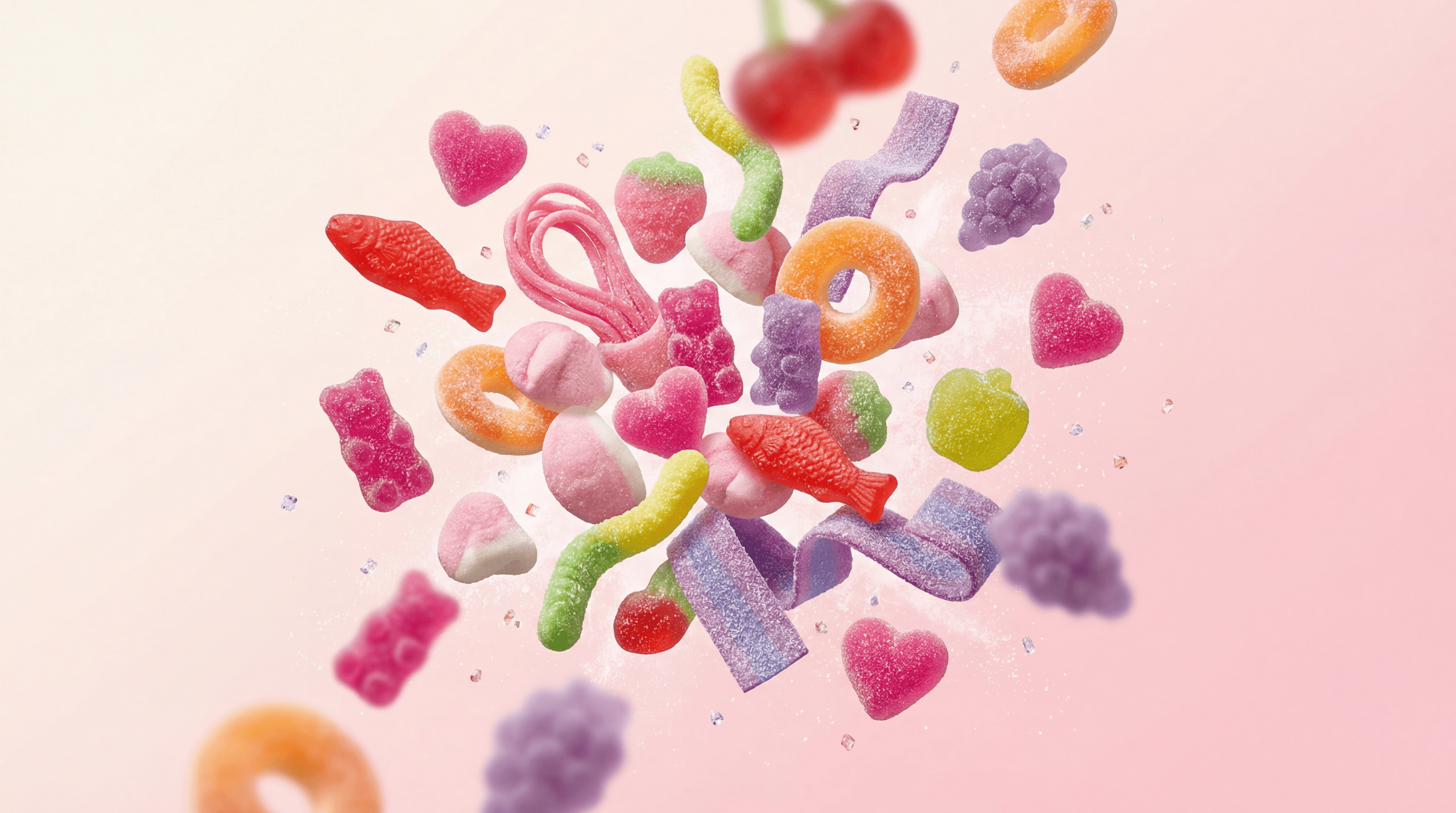 Colorful Swedish candy spread